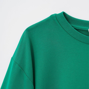 Sudadera informal transpirable para mujer, diseño bordado, estilo Otoño Invierno, sudadera con hombros caídos, logotipo frontal, venta al por mayor directa - Product Image 3