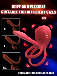 Anello Vibrante per <span class=keywords><strong>Stimolazione</strong></span> Clitoridea Impermeabile Ricaricabile USB Controllato da App Wireless con Funzione di Blocco del Seme e Risonanza di Coppia - Product Image 6