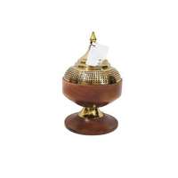 Brûleur de Bakhoor Tendance en Métal, Bois de Santal, Écologique, Biologique, Durable, Encens Indien pour la Maison, le Salon, le Bureau, les Lieux Religieux