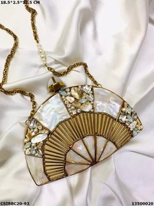 กระเป๋าเรซินคุณภาพสูงดูรอยัลหรูหราแม่ของกระเป๋าคลัทช์มุกพร้อมอีพ็อกซี่หรือโลหะออกแบบคลัทช์ตอนเย็นที่ขายดีที่สุด - Product Image 2