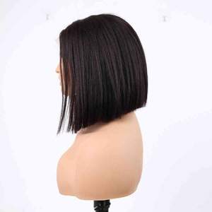 Vente en gros 150-180 Densité Full Lace Frontal Bob Perruque avec Donneur de Cheveux Os Style Droit Vierge de Cheveux Humains pour les Femmes Noires - Product Image 3