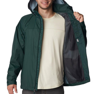 OEM logotipo personalizado otoño en blanco con capucha de malla transpirable ropa al aire libre impermeable hombres chaqueta cortavientos para la venta - Product Image 5