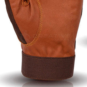 Adjustable <b>Strap</b> Full <b>Finger</b> Horse Riding Gloves Breathable Durable Leather Windproof Waterproof Hook Loop Closure Anti-Slip - Product Image 6