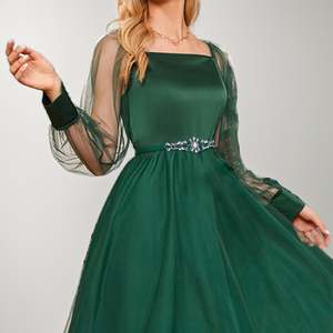 Bridella BS142KL <b>Wedding</b> <b>Belt</b> Green with Rhinestone Embellishment Adjustable Fit for Proms & Formal Events - Product Image 6