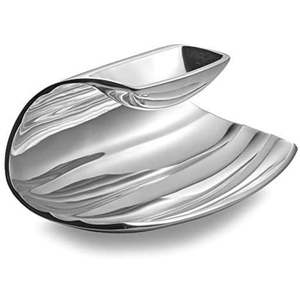 Ensemble de plateaux à chips et à trempette en aluminium métallique moderne pour table à manger, plats de service, assiettes, plat de service en métal pour fêtes et événements - Product Image 1