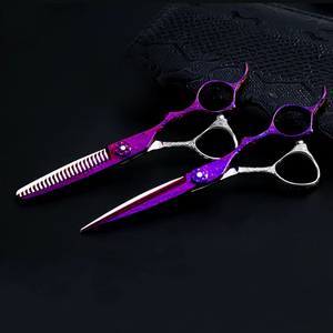 Tijeras de adelgazamiento de cabello de acero inoxidable VG10 de Japón Premium, tijeras de corte de peluquero de hoja recta de alta calidad para uso en salón - Product Image 1