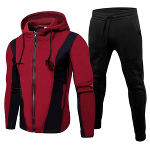 Ensembles de survêtement pour hommes personnalisés en polyester et coton solide, fabrication OEM, vêtements de sport de haute qualité, ensemble de jogging, vêtements en gros - Product Image 5