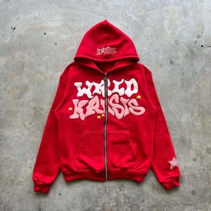 Sudadera con capucha con cremallera de lana de algodón de alta calidad Sudadera con capucha con cremallera bidireccional de gran tamaño de peso pesado Fabricante personalizado - Product Image 6