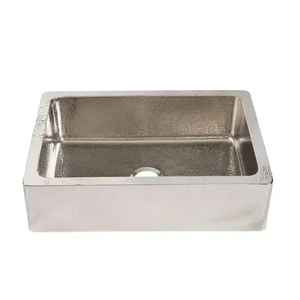 Lavabo de Cobre Martillado de Diseño Moderno, Forma Cuadrada, Hecho a Mano, Lavabo de Baño de Alta Calidad, Metal Cromado, Precio de Fábrica - Product Image 1