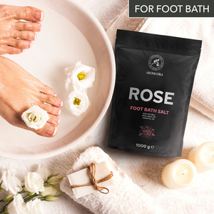 Aromatika Rose Sel Marin Naturel pour Bain de Pieds 1000g – Soin Revitalisant, Adoucissant et Anti-Callosités – Sachet Doypack Zip-Lock - Product Image 4