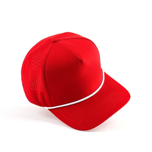 Sombrero de Golf de 5 paneles personalizado VN OEM, bordado en 2D, logotipo, ala, Cierre trasero de plástico, cuerda, Material impermeable, gorra de béisbol cortada con láser - Product Image 2