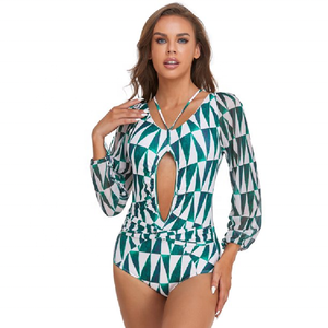 2022 Custom Designed Logo Plus Size High Outfit <b>Women's</b> One-Piece Printed <b>Rash</b> <b>Guard</b> & Fitness Wear - Product Image 5