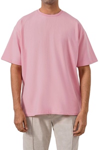 Camiseta 100% de algodón de alta calidad para hombre, camiseta de manga corta holgada de gran tamaño con cuello redondo - Product Image 2