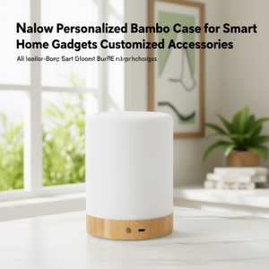 Étui en bambou personnalisé Nalow pour les gadgets de maison intelligente, accessoires personnalisés - Product Image 3