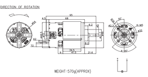 Moteur à aimants permanents sans balais DC RS-800 pour outil électrique portable, efficacité IE1, perceuse-visseuse <span class=keywords><strong>Bosch</strong></span> Milwaukee 600W 3000 tr/min - Product Image 3