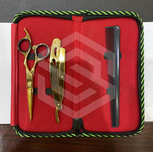 2025 nouveau Kit de ciseaux de coiffure à usage domestique de haute qualité RTS ensemble de ciseaux d'amincissement et de coupe de cheveux de barbier Durable - Product Image 2