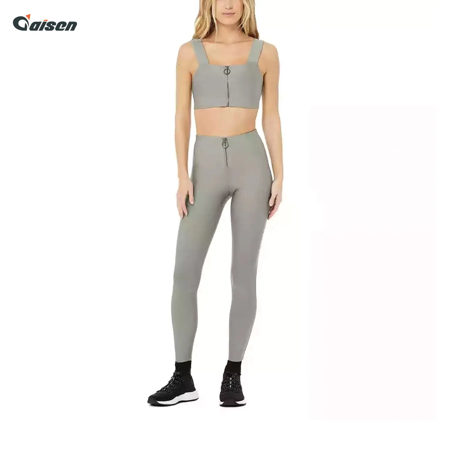 The New Knitted Sand Washed Compression Squat Workout 2 Pieces Nylon Yoga Sets Sports Woman Luxury Yoga Wear DLSW-1102