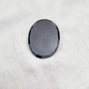 18,50 Cts Rose Cut Black Moissanite Diamond Forma ovalada VVS Claridad Fabricación para colgante de moissanita y joyería personalizada - Product Image 2