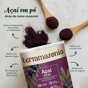 Poudre d'açaï amazonienne Terramazonia 226g Sans maltodextrine Végétalien Sans gluten Goût sucré Durée de conservation de 12 mois pour les smoothies - Product Image 3