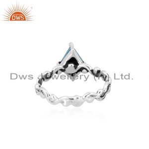 แหวนเงินแท้ 925 ประดับพลอยคิงแมนเทอร์ควอยซ์ สไตล์เรียบง่าย แบรนด์ DWS Jewellery แหวนแฟชั่น ประดับพลอยธรรมชาติ จากผู้ผลิตและจำหน่าย - Product Image 2