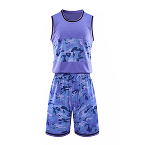 Men's Camouflage Basketball Jersey Set Sleeveless Quick Dry Polyester Uniform Elastic Waist All Seasons Sportwear - Product Image 6