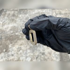 จี้เพชรโมอิสสีทองเข้ม10K มีสไตล์ CP003 VVS2 10K M เครื่องประดับงานปาร์ตี้ที่งดงามเหมาะกับชายและหญิง - Product Image 1