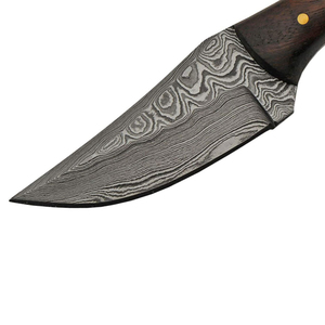 Nouvel Arrivage Couteau à éplucher en acier damas forgé à la main au design unique Couteau à éplucher avec manche en bois d'olivier et étui en cuir - Product Image 5
