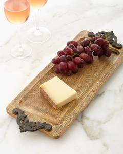 NATURAL FARMOUSE, bandeja redonda de madera de Acacia para servir, vajilla de estilo clásico hecha a mano para cocina, hogar, Hotel, para servir comida de fiesta - Product Image 5