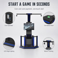Simulateur de tir laser d'intérieur de mini machine de jeu de l'étape VR avec la plate-forme interactive debout à jetons de l'expérience active VR