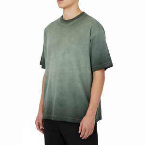 Camisa de punto satinado 100% algodón con tecnología de secado rápido, corte holgado, hombros caídos, estilo casual de verano, ropa urbana de secado rápido, logotipo personalizado OEM - Product Image 4