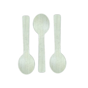 Cucharas biodegradables ecológicas de alta calidad, cubiertos desechables de hoja de palma para fiesta de boda - Product Image 1