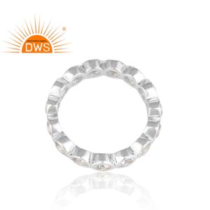 Meilleure vente, bague en argent sterling fin, pierre naturelle CZ, bague d'éternité, fabricant de bijoux personnalisés - Product Image 2