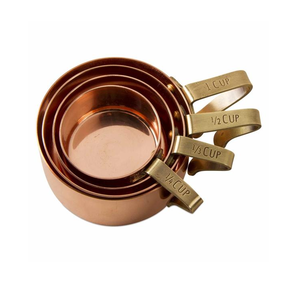 Cucharas medidoras de cobre modernas, utensilios de cocina, superventas, venta al por mayor, medición de granos de café de cobre - Product Image 1