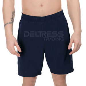 Pantalones cortos informales de algodón para hombre, cintura elástica cómoda, diseño sólido, decoración, tela de licra, pantalones cortos de gimnasio, venta al por mayor - Product Image 1