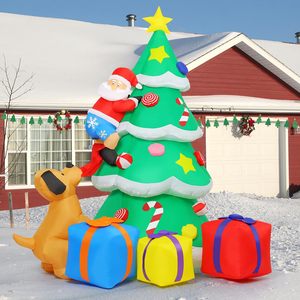 Nhà Máy Giá 6.8 ft thổi lên Cây giáng sinh với hộp quà Tặng đèn <span class=keywords><strong>LED</strong></span> Inflatable Cây giáng sinh ngoài trời trang trí Giáng sinh - Product Image 2