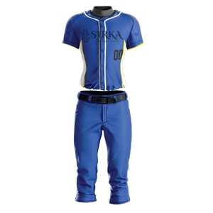 Conjunto de práctica cosido deportivo de manga de Jersey personalizado del mejor fabricante último diseño transpirable ropa de béisbol y Softball para - Product Image 4