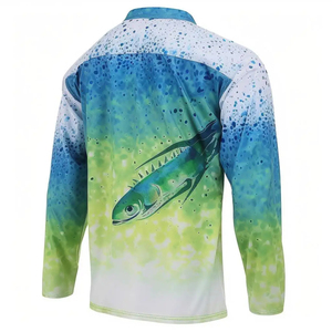 High Quality Wholesale <b>Men</b> Long Sleeve Fishing <b>Shirt</b> Fishing Jersey Quick Dry Sublimation tournament fishing <b>shirts</b> - Product Image 2