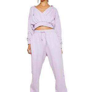 Nueva moda logotipo personalizado alta calidad impresión tela ropa mujer Crop Top sudaderas con capucha para mujer 2026 - Product Image 1