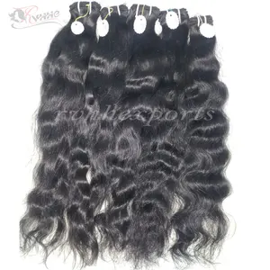 Temple Wavy Human Hair Extensions Wholesale Price 100% Unprocessed Raw Indian Hair Single Donor Virgin Cuticle Aligned Hair