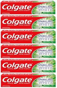 Vente en gros authentique de dentifrice blanchissant blanc étincelant à la menthe à base d'herbes anti-caries jetables pour usage domestique-8 onces (lot de 6) - Product Image 2