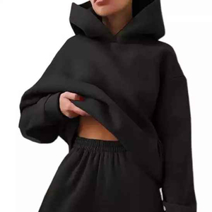 Sudadera de lana de gran tamaño Vintage personalizada para mujer Sudadera con capucha de algodón de talla grande para invierno - Product Image 6