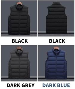 Gilet d'hiver personnalisé avec logo, nouvelle mode, vestes pour hommes, col montant, veste matelassée sans manches chaude, vêtements d'extérieur, gilet en polaire pour hommes d'hiver - Product Image 6