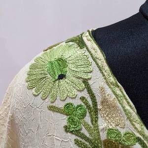 Fabrication en Inde, caftan brodé à la main grande taille, manches trois-quarts, longueur plancher - Product Image 2