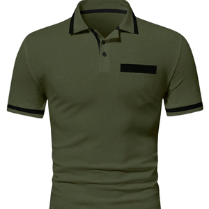 Fácil lavado cosas duraderas Hombres Polo Camiseta transpirable cómodo antiarrugas al aire libre Hombres Polo Camiseta con nuevo diseño - Product Image 1