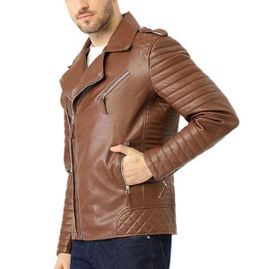 Venta directa de fábrica Chaqueta de cuero de cuello alto para hombre de alta calidad por encargo para invierno High Street Style-Venta al por mayor - Product Image 3