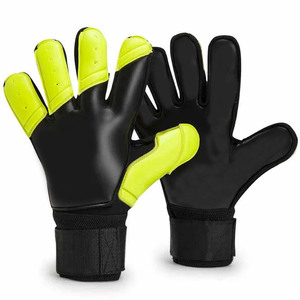 Guantes de cuero deportivos ligeros verdes y negros para hombre Guantes de portero de buena calidad para entrenamiento al aire libre de Pakistán - Product Image 1