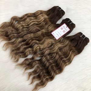 הטוב ביותר נמכר balayage עבור אמברה ברזילאי שיער אנושי הרחבות בתולה מינק טבעי גל בלונדינית wft חבילות חבילות