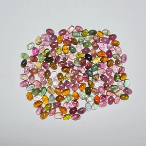 Qualité Supérieure 50 Pièces Cabochons de Tourmaline Naturelle Effet Œil de Chat Traitement Cire/Huile Forme Ovale - Commande Minimale - Product Image 3