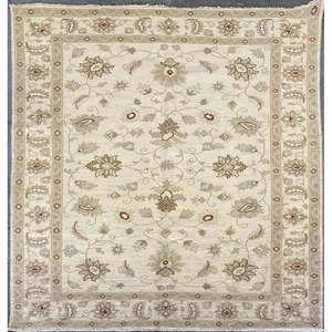 Tapis de Peshawar et de Khotan noué à la main, unique en son genre, 8'8 x 6'0 Pes_Kho_241 - Product Image 1