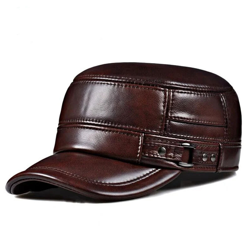 Custom Brown Leather Snapback Caps Wholesale Available